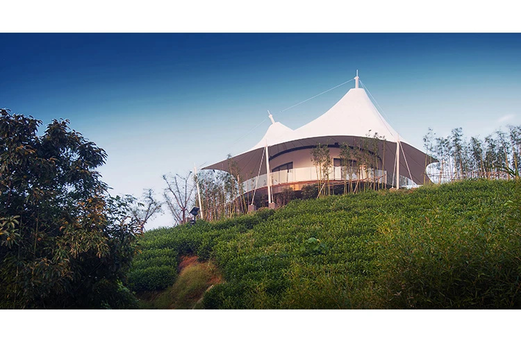 Chinese Tensile Building Structures Stadium PVC Coated Tarpaulin Tent Membrane Structure