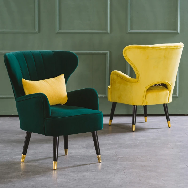 Wholesale Velvet Living Room Modern Sofa Velvet Single Accent Scandinavian Chair