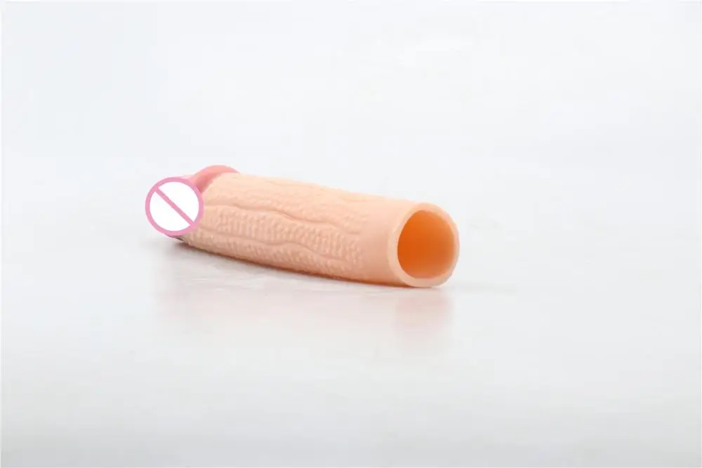 
waterproof realistic custom penis enlargement extension sleeves condom for men 