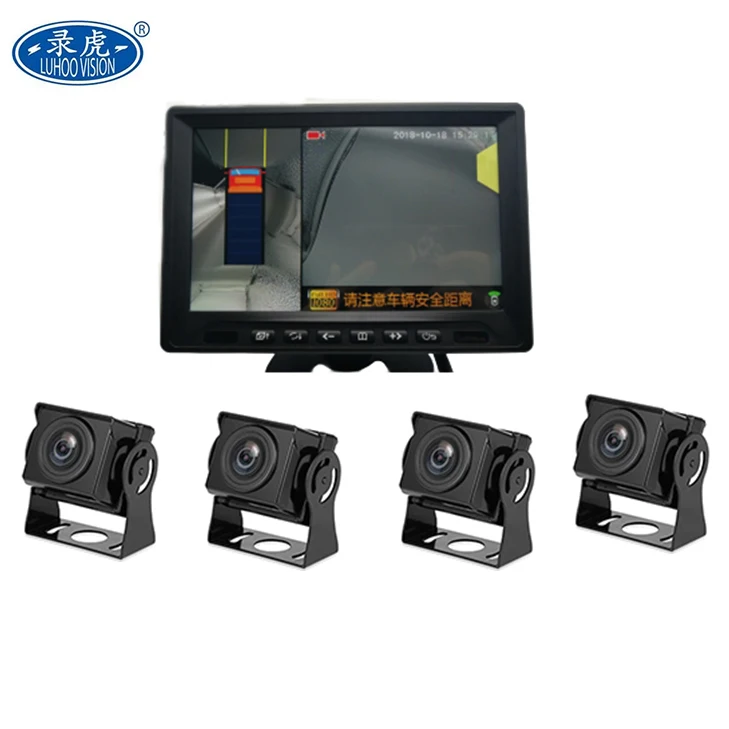 
Fire Engine/Bus/School Bus/Truck HD 360 Degree Bird View Surround Panoramic View Car Vehicle DVR Camera System Kit Monitor DVR 