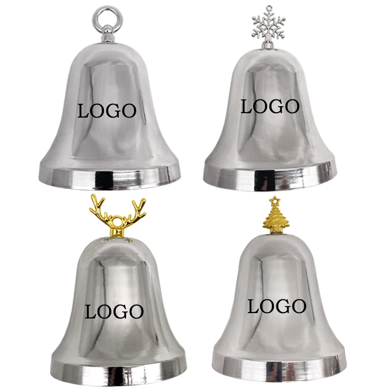 Christmas bell trumpet Metal pendant Sleigh bell Hand snowman bell decorate the festive atmosphere