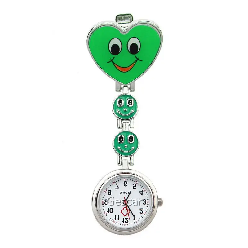 Fashionable Smile Antique Nurse Watch Brooch Watch With Heart Designs Doctor Pendant Nurse Watch Multicolor Choose