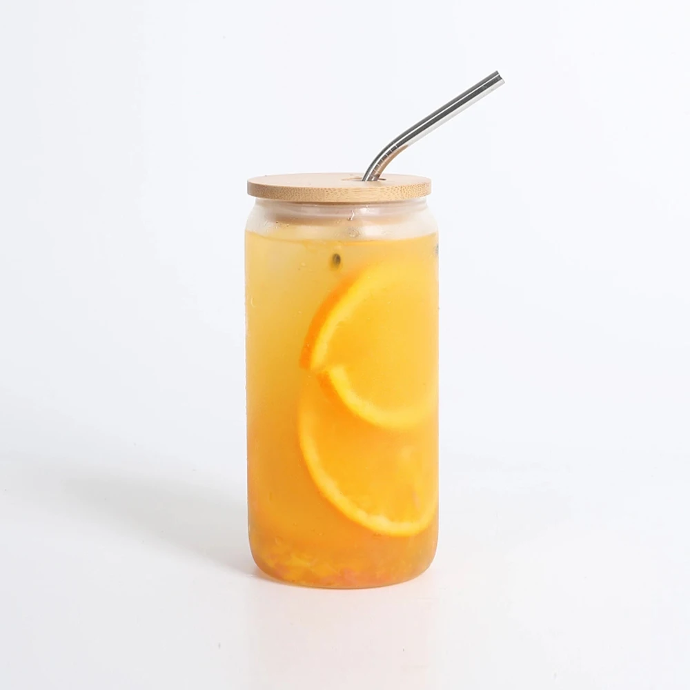 16oz High borosilicate glass beer can manufacturers coffee beer custom clear cup drinking water tea coffee glass