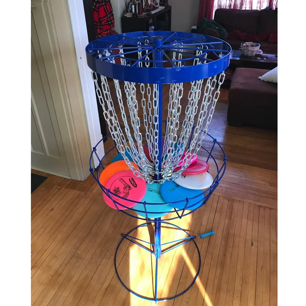 Light Weight Practice Equipment Portable Frisbeed Target Disc Golf Target Disc Golf Baskets With 24 Chains