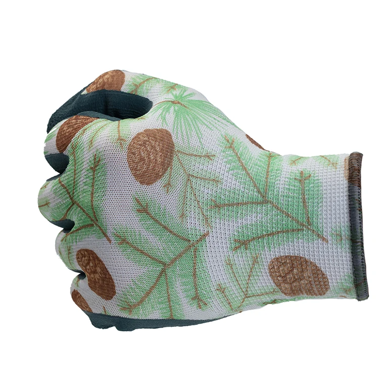 Planting Use Polyester Coated Foam Latex Gloves for Work Farming