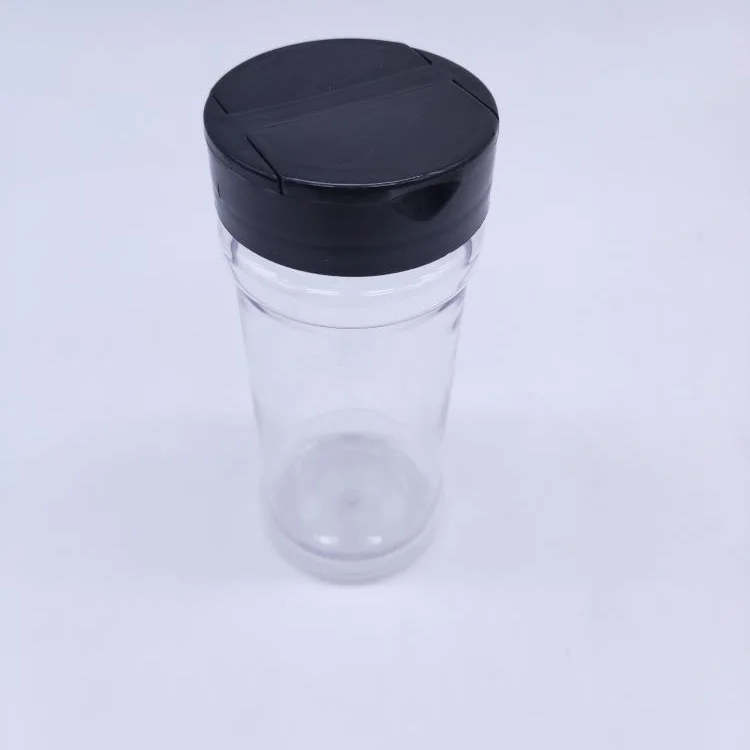Empty 8 Oz Spice Bottles Clear Plastic Container Salt Seasoning Jar Shaker With Lids