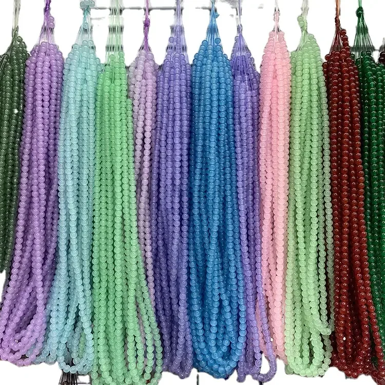 SC China Cheap Glass BMakingeads  8mm Crystal Loose Beads Round Glass Beads Delicate Charm Beads For Bracelet Jewelry Making