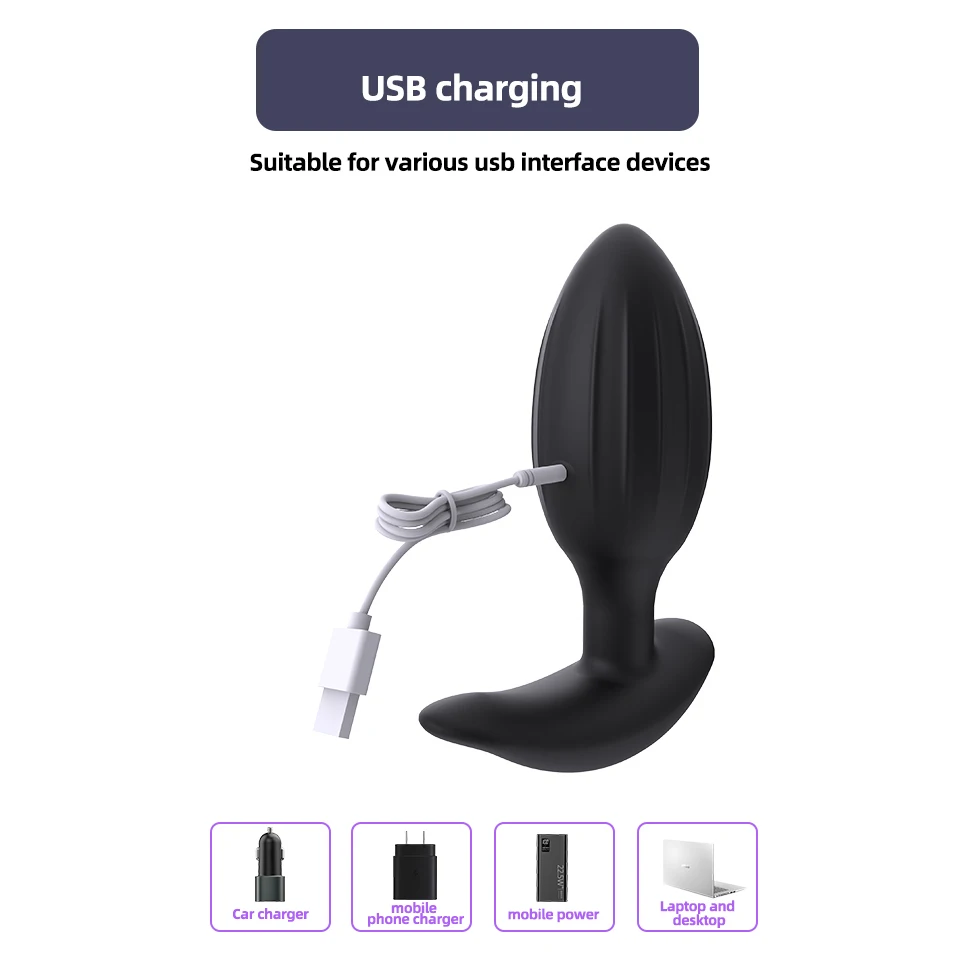 Cupidlover Prostate Massager Butt Plug Vibrator remote control Men Couple sex toys 10 Speed Liquid Silicone Anal Plug