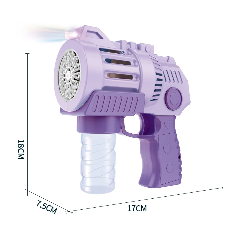 15 hole LED Light Bubble Gun Machine 90ml Automatic Space Gun Bubble Blower Water Electric Bubble Gun Toys For Kids