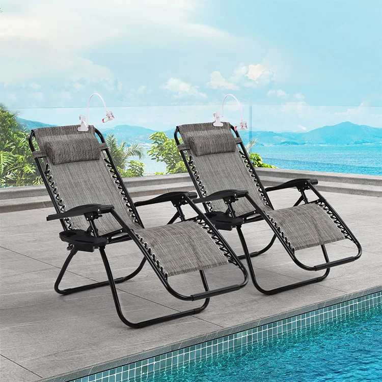 Cheap heavy duty outdoor foldable portable Steel beach lounge chair