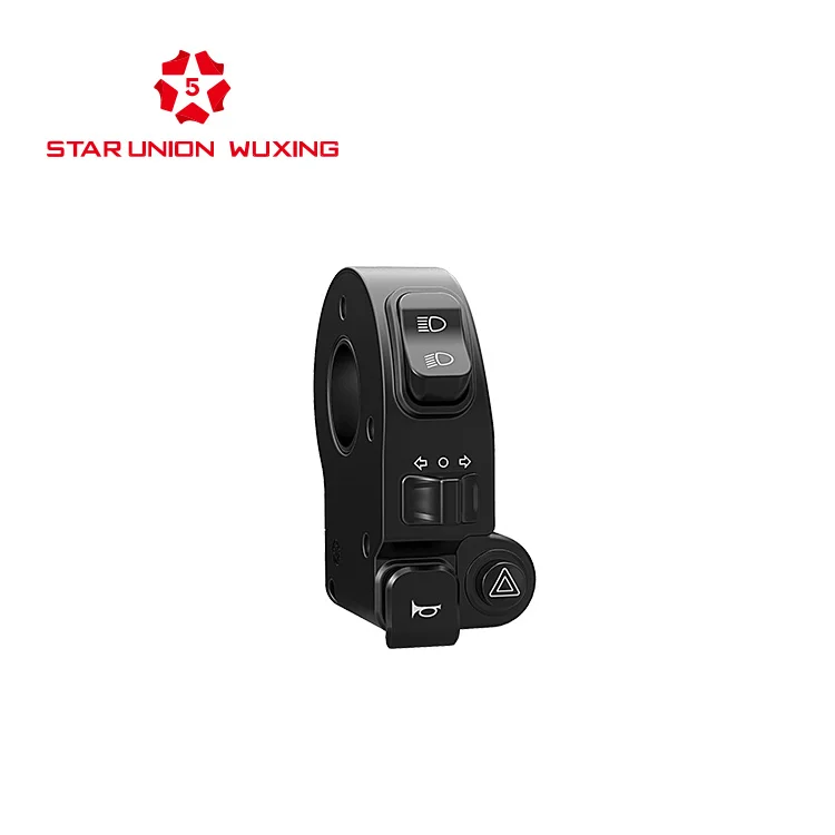  Переключатели на руль для электрического мотоцикла Wuxing IPX5 водонепроницаемая панель управления скутера с высоким и низким углом поворота влево вправо