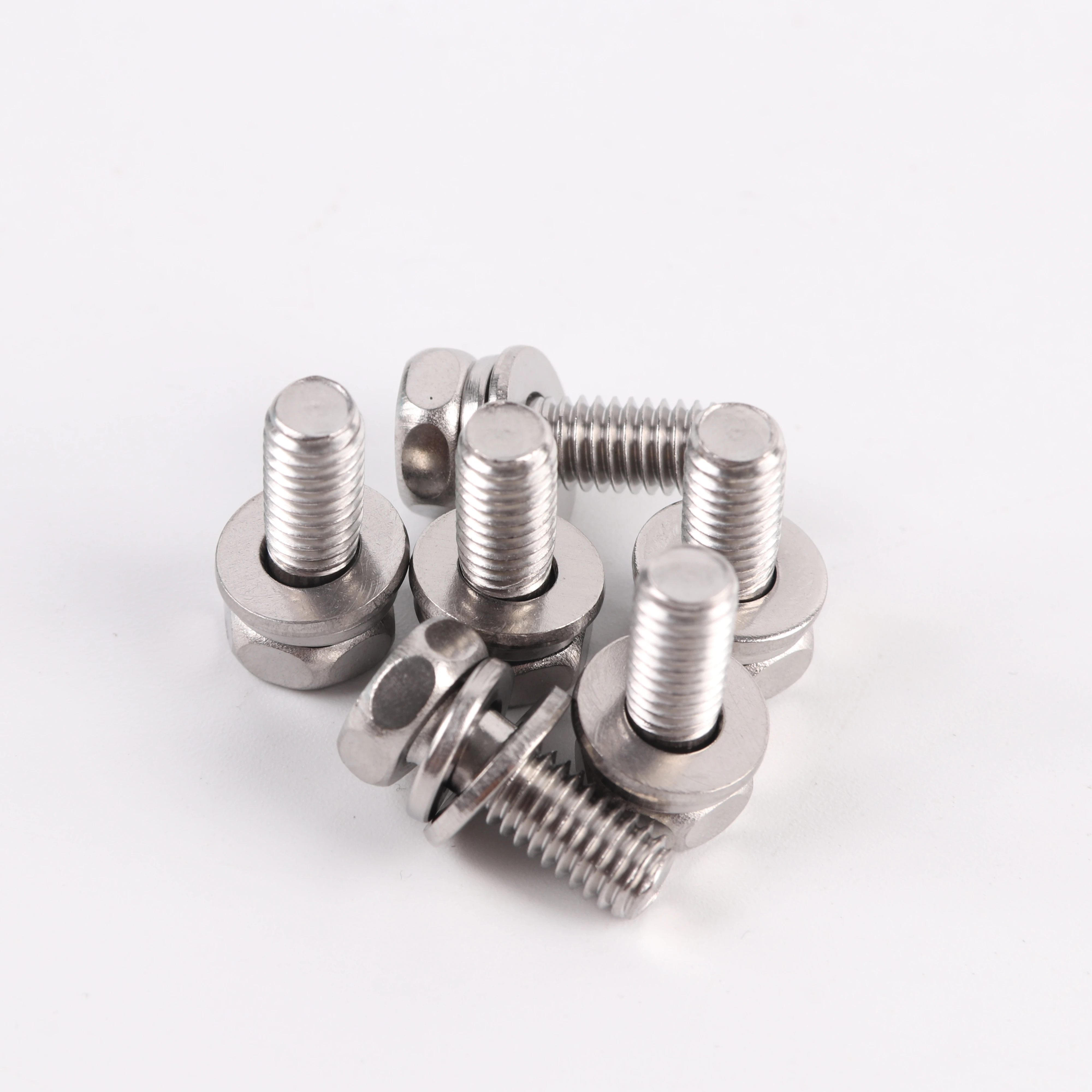 6mm 8mm 12mm 14mm 15mm Stainless Steel Hexagonal Bolts With Gaskets Zinc Plain Outer Hexagonal Bolt