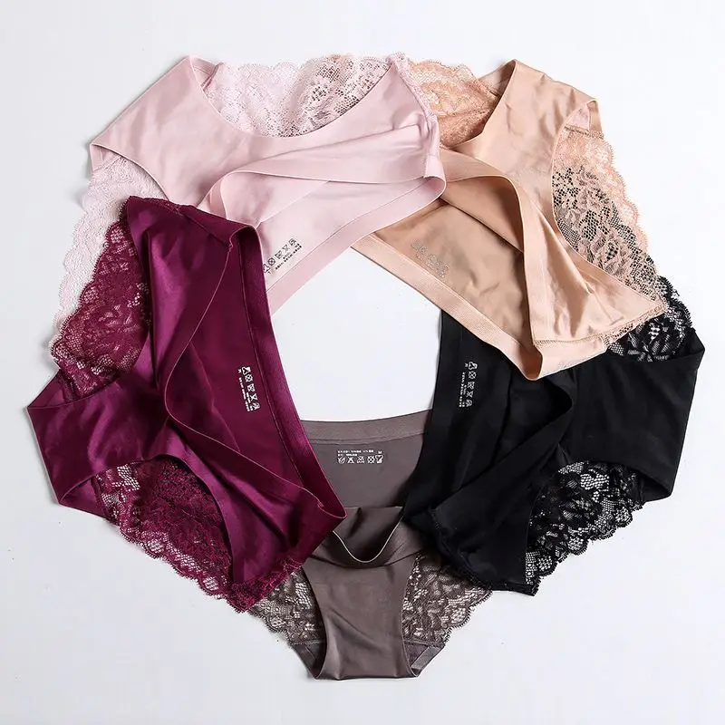 OEM Newest Stylish Intimate Lace Panties Ladies Silk Slips Women Sexy Underwear