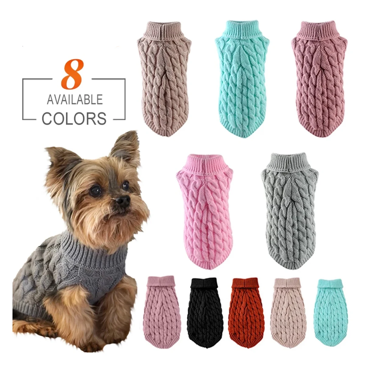Manufacturer wholesale multi-colors warm soft winter sweater pet dog clothes