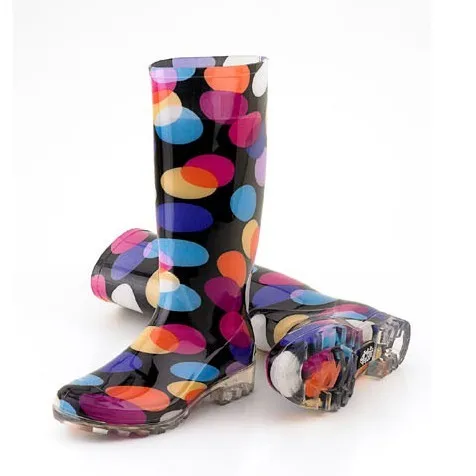 Internal linings fabric for  Fashion Transparent PVC Boots Lady Gumboots