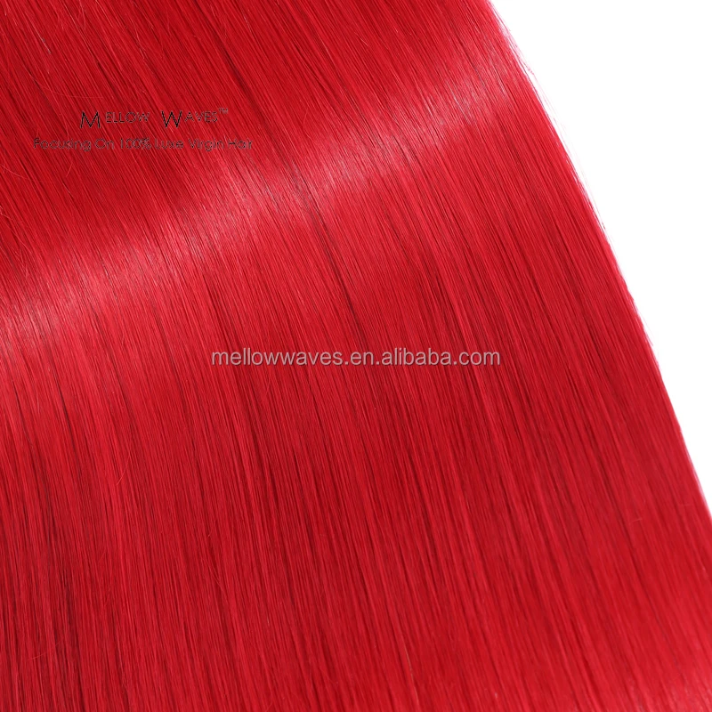 
Mellow Waves high quality Burgundy Human Hair Bundles 100% Virgin Hair Silky Straight Hair Weaves for black women 