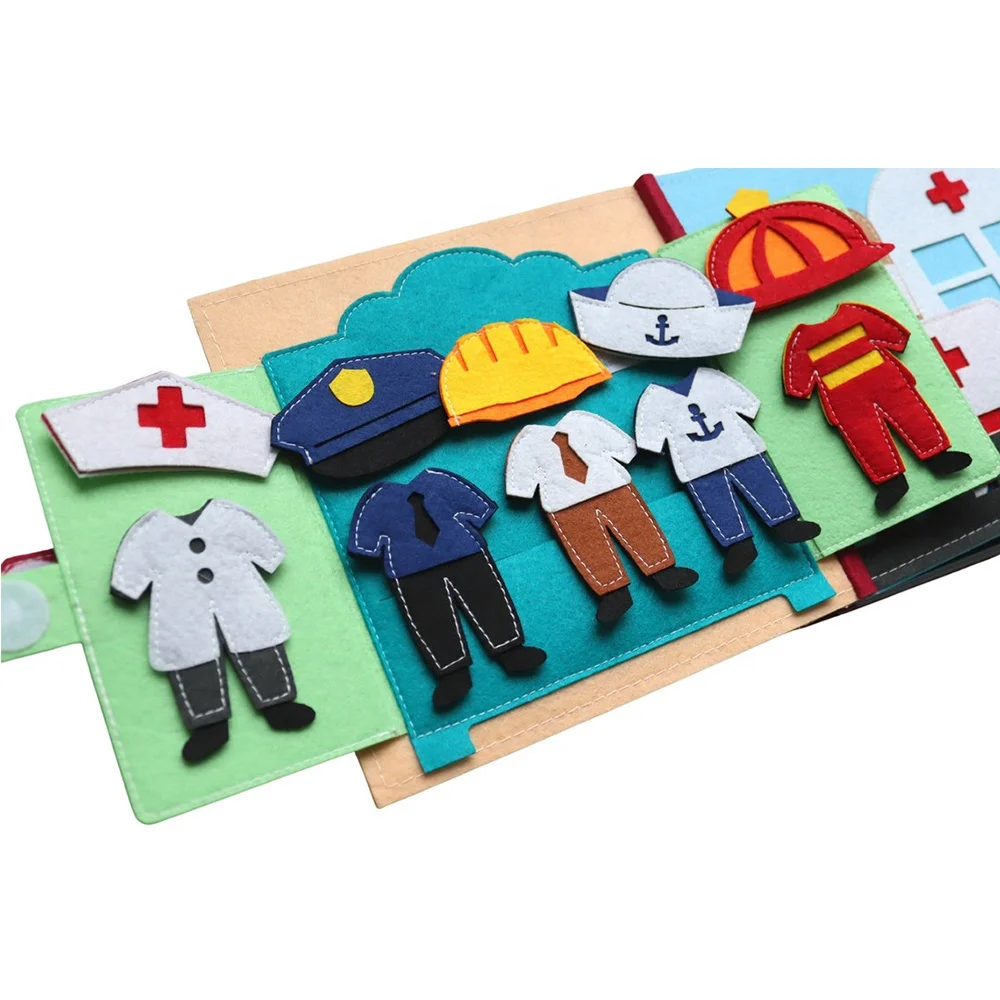 Personalized fabric Quiet Book preschool Montessori children activity book soft busy book for toddlers