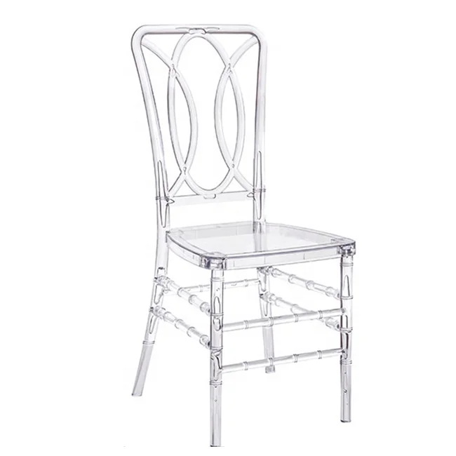 Modern fashion design clear chavari restaurant chairs dining wedding event with cushion