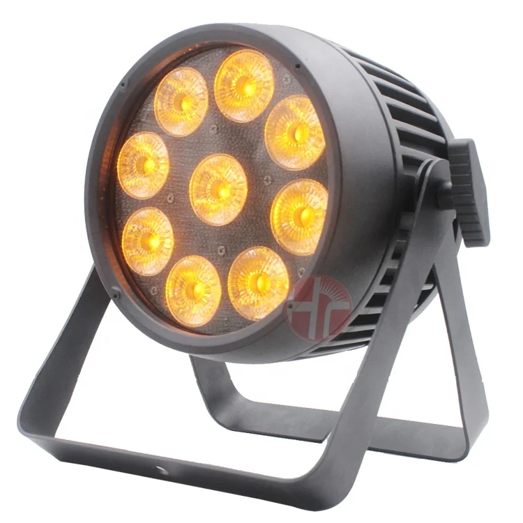 IR remote Phone APP control par led dmx powercon wireless battery stage lights 9x18w RGBWA UV 6in1 small waterproof led lights