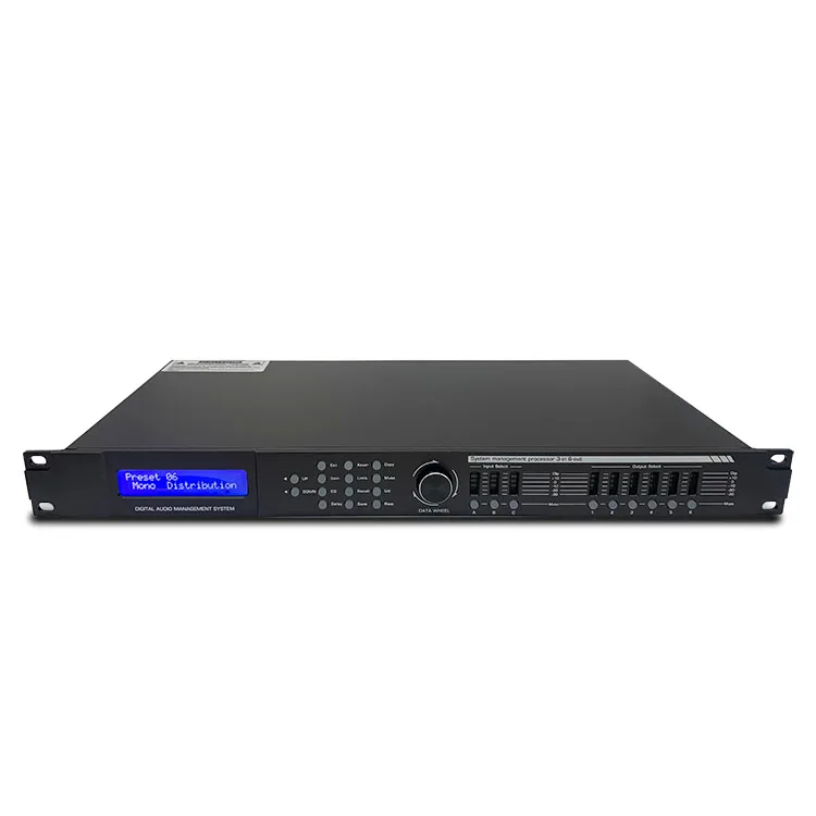 Низкая мощность pro stage sound speaker management караоке эффект 3 в 6 выход dsp цифровой аудио процессор