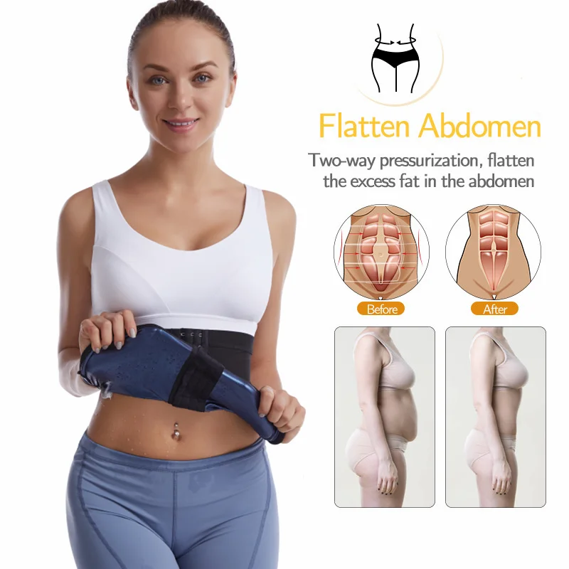 Plus Size Yoga sweat belt fitness sweat abdomen belt plastic waist tummy tucker buckle waist belt waist shaper 2021