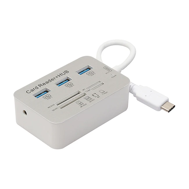 Super Speed  USB C HUB to USB 3.0  + SD card HUB  type-c HUB Multi Micro Card Reader Adapter