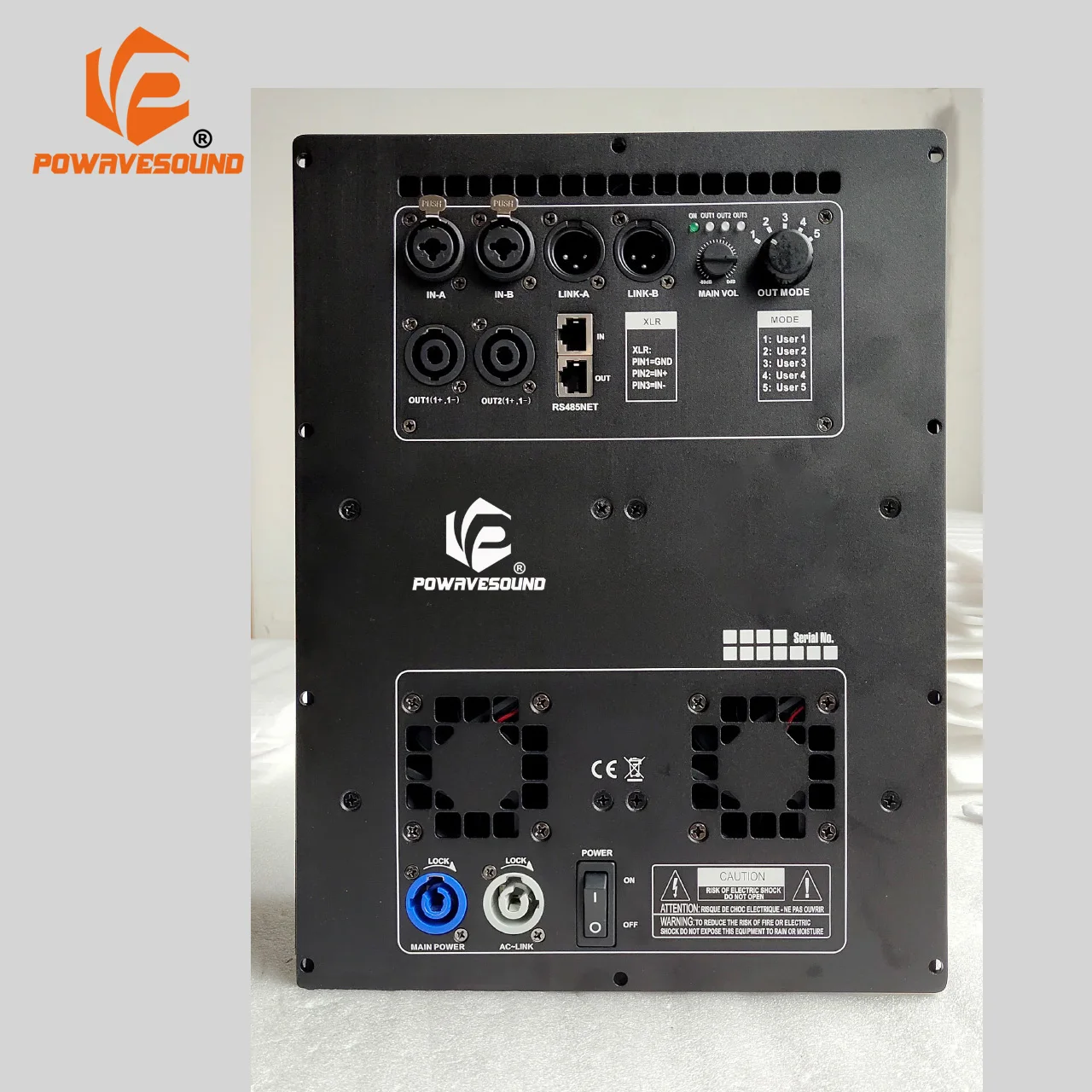 Professional power amplifier for 3-way active line array speaker system 2*1000W + 3000W amplifier board D class and DSP inside