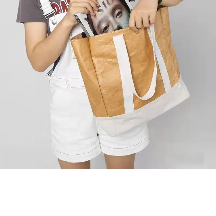2022 ECO New Tyvek Paper Tote bag Women Top Handbag Shopping Lady Shoulder Day Packs