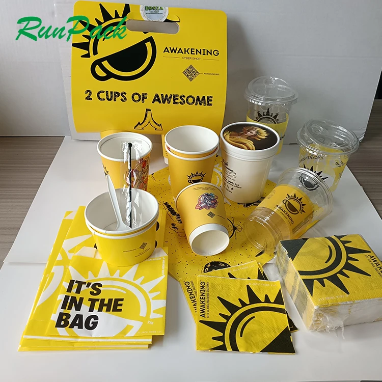 Disposable Coffee Cups with Lids and Straws - 8oz-16 oz Hot Paper Coffee Cup with Lid