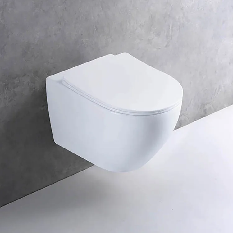 High quality hotel bathroom commode western ceramic square toilet bowl wall hung toilet
