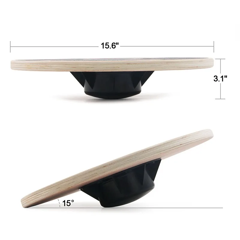 ProCircle Non-Slip Fitness Training Wood Wobble Balance Board