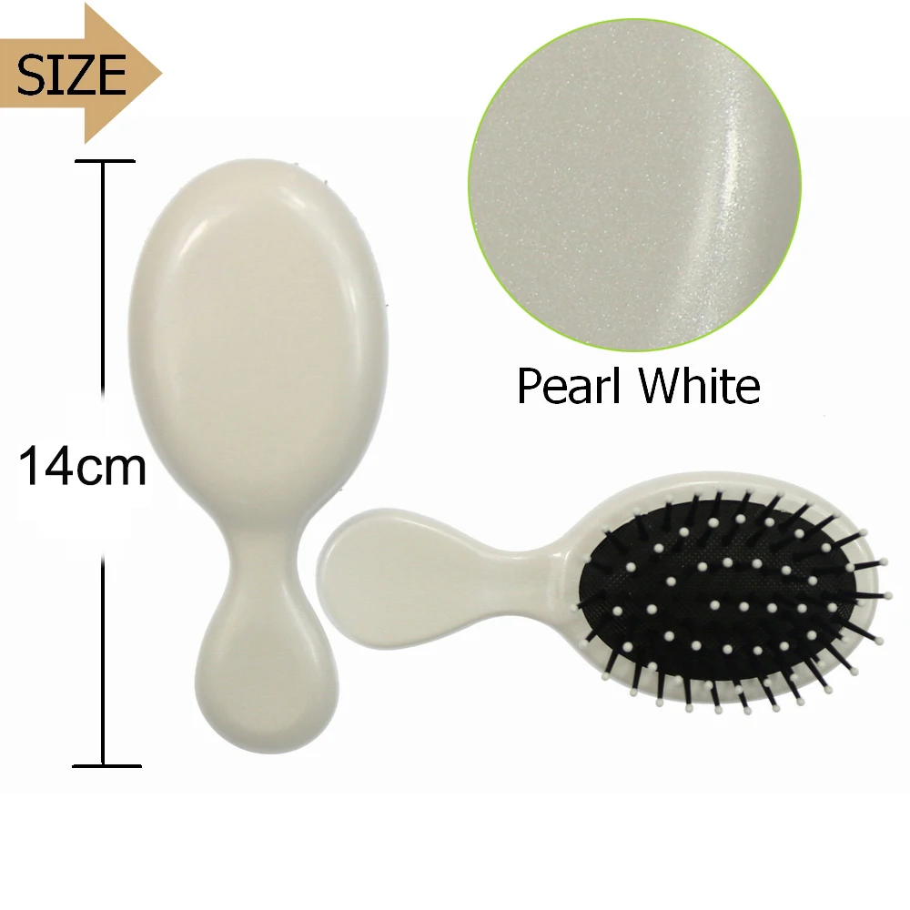 Hot Sale Mini Pearl White Oem Design Heat Resistant Massage Air Cushion Paddle Hair Brush
