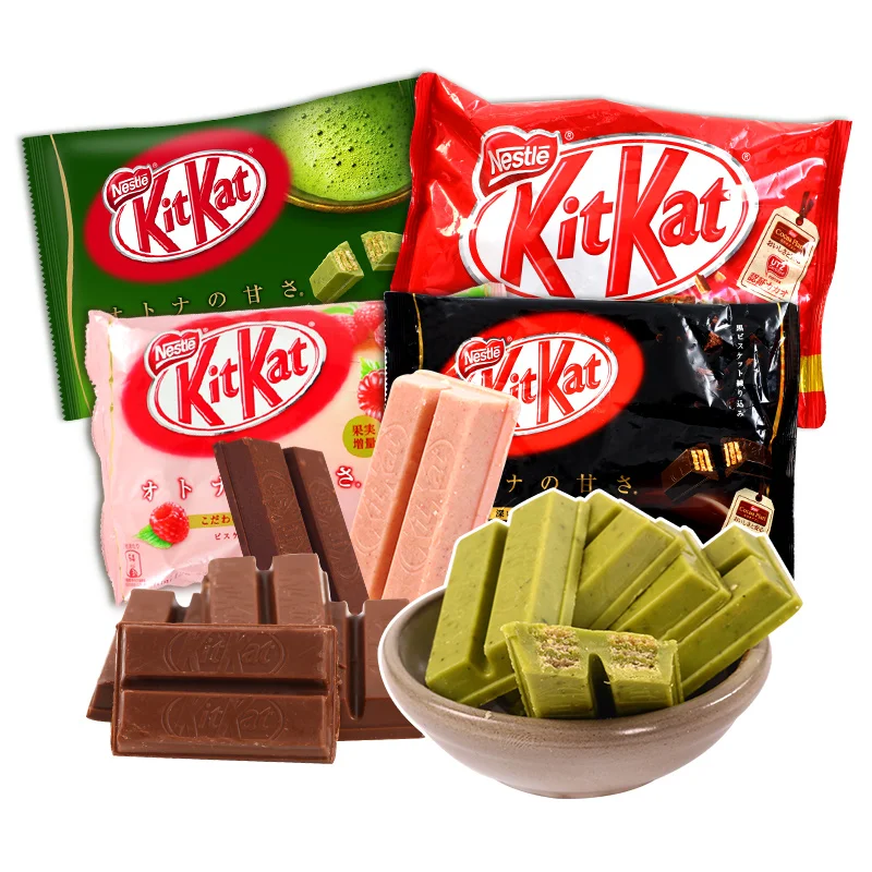 Japan KitKat Wafer Dark Chocolate Matcha Milk Snacks Medible Exotic Candy