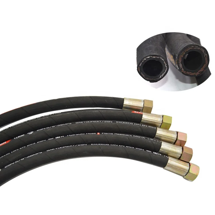 1/2 Inch R1at High Pressure Steel Wire Braided Hydraulic Rubber Hose For Petrol Industrial