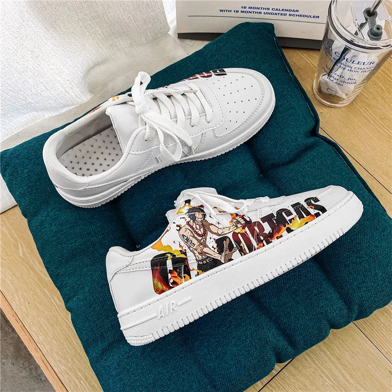 Ziitop Manufacture Air 1 force Casual Men Sneakers One piece Portgas D Anime Shoes For Men Men Skateboard Shoes