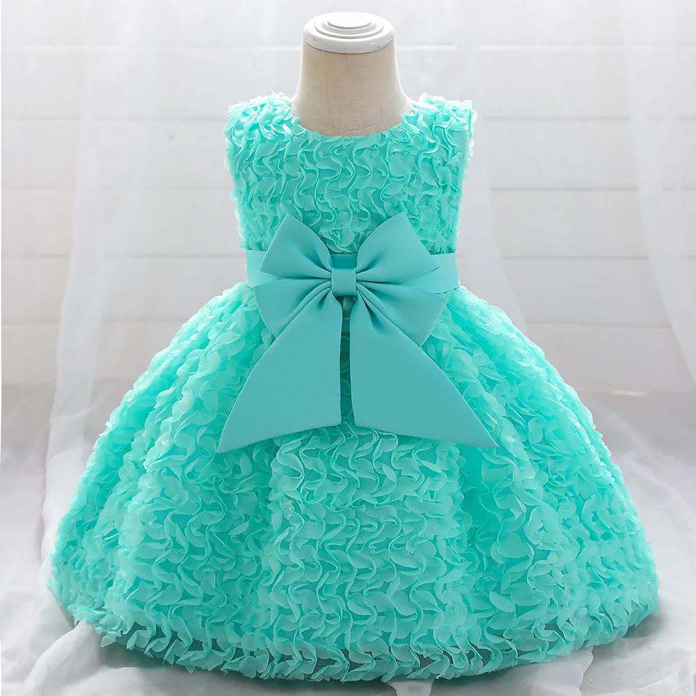 
2021 flower girl princess skirts bow wedding girl evening red dress little girl designer clothes baby doll dress 
