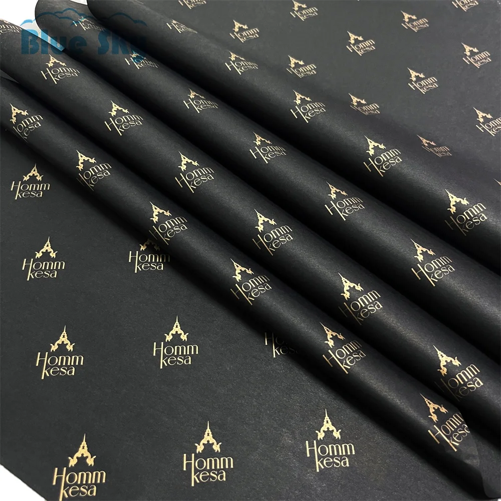 2024 High quality Customized Logo Tissue Paper Wrapping Packaging Print Logo Gift Custom Printed Wrapping Paper