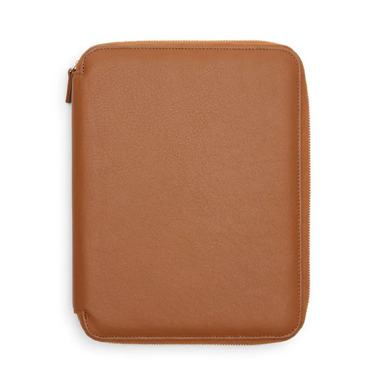 Custom Leather Document Folder Travel Tech Portfolio Tablet Case
