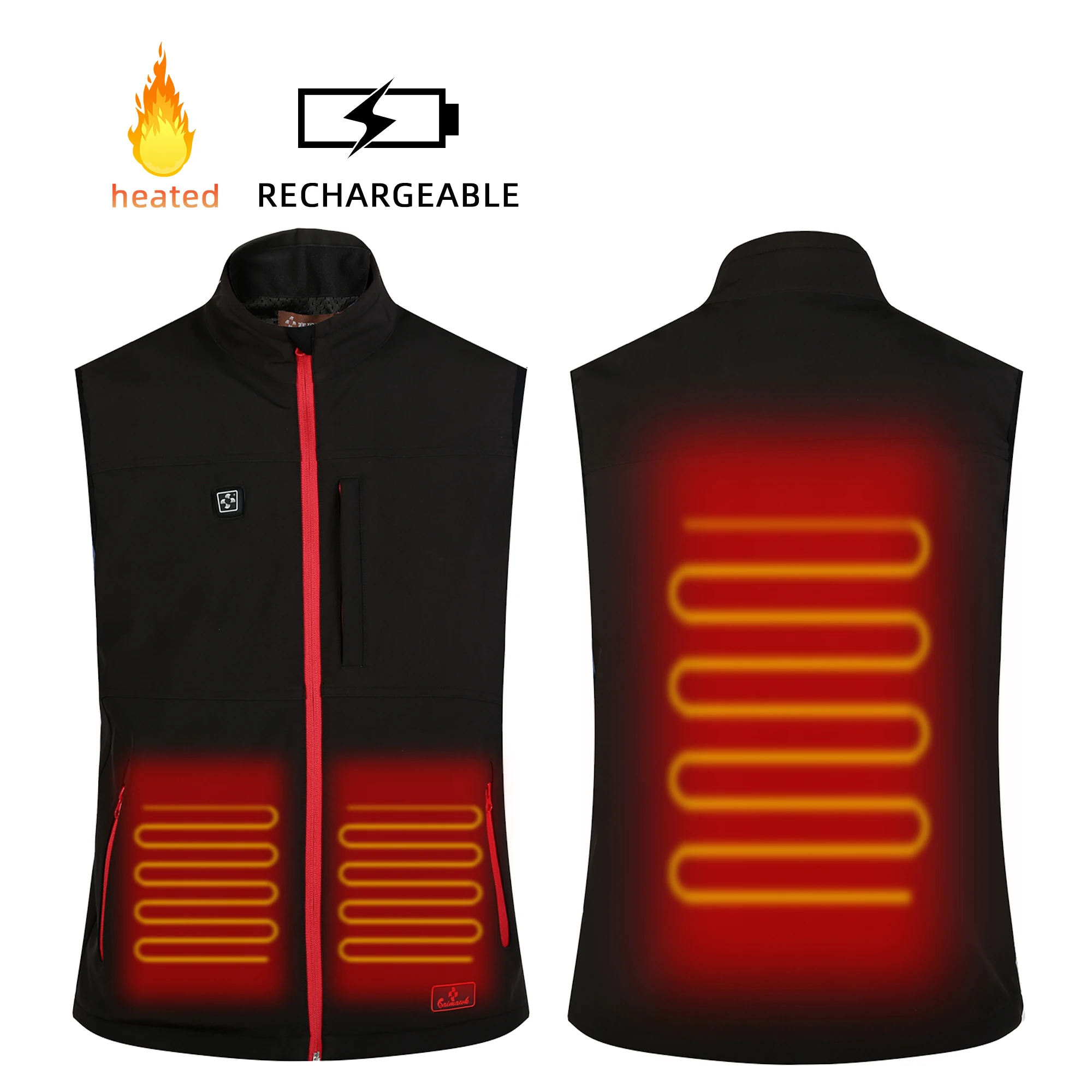 Унисекс нагревательный жилет с дальним инфракрасным обогревом для одежды с подогревом с питанием от внешнего аккумулятора USB 5 В