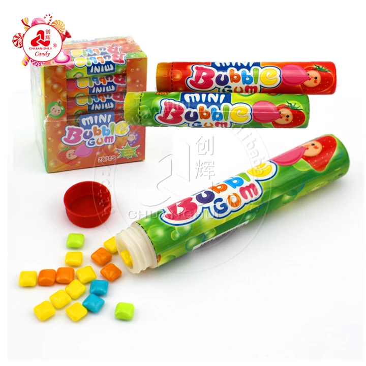 Mini Bubble Gum Tube / Mini Chewing Gum Cube Candy