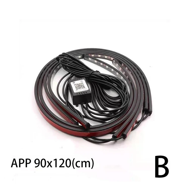 Yuechi Flexible APP/Remote Control Flowing Color RGB Car Underglow Underbody System Neon Light Car LED Strip Light