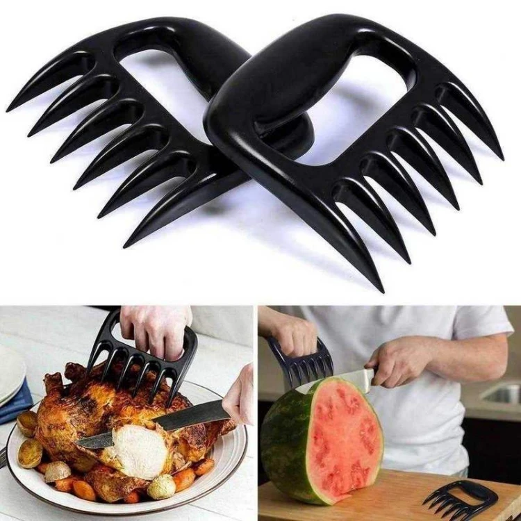 BBQ Tool Shredding Handling & Carving Food Plastic Beer Meat Claws Pulled Pork Shredder Claws with Sharp Plastic Blades