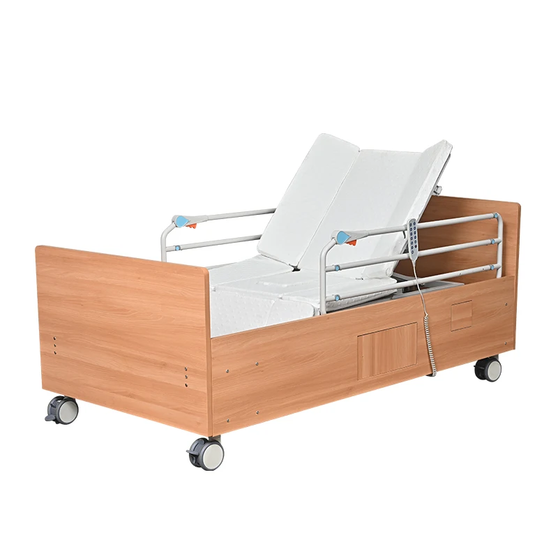 CN-E18MG1 Wooden Luxurious Electric Home Care nursing Bed smart bed  Used at Home care