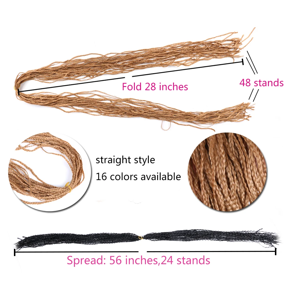 Hot selling 28inch long thin zizi braid colorful box braids Micro knot ZIZI braiding hair synthetic crochet hair extension