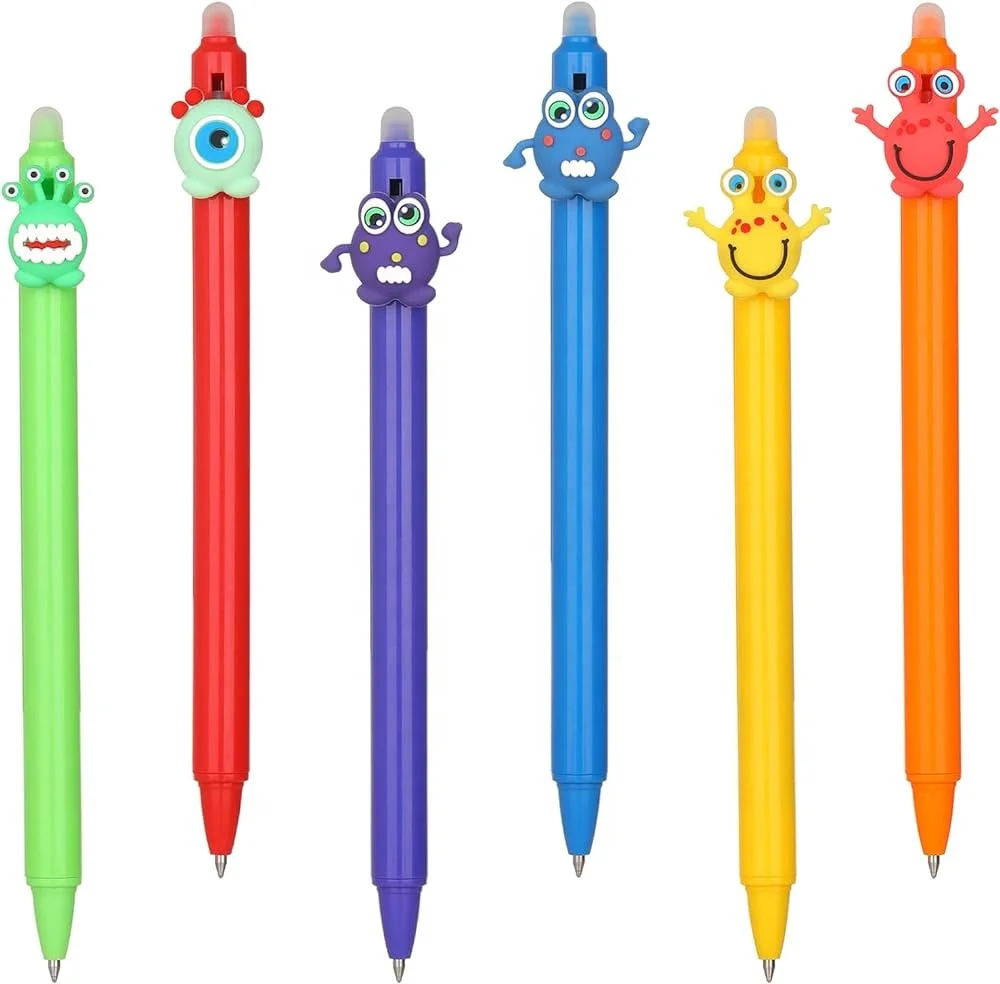 Wholesale Stationery Suppliers Custom Logo Erasable Cute Pens Erasable Ink Gel Pens with Rubber Eraser
