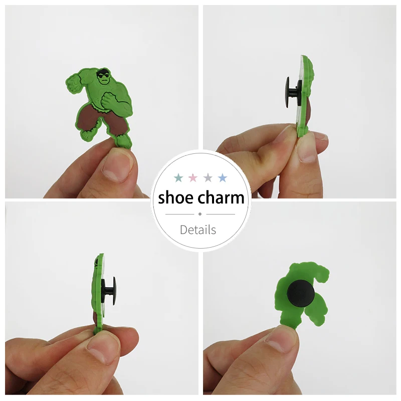 Rainbow series PVC shoe accessories, colorful garden shoe decoration, shoe buckle decoration