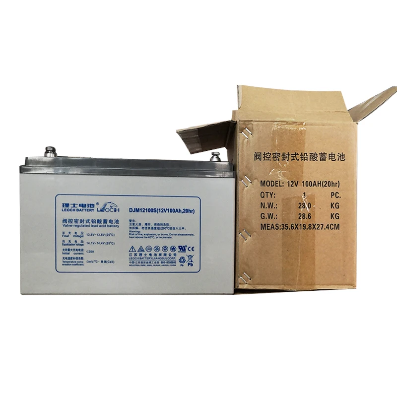 12V Lead Acid Battery Leoch Battery 12V 100Ah For Telecom FT12-100L 12V 100ah Telecom Battery