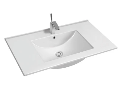 Modern cabinet countertop rectangular lavabo wash hand bathroom sink basin