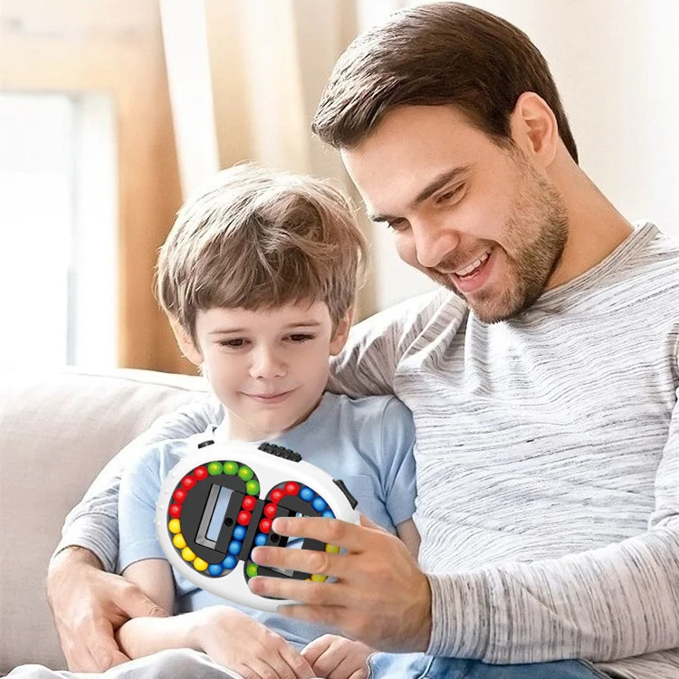 
4 In 1 Magic Cube Fidget Toys Roating Magic Bean Intelligence Fingertip Toy For Kids Adults Spinner Magic Bean 