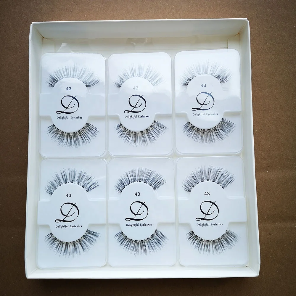 
Wholesale 3d strip lashes Demi Wispies 100% 747 Human Hair False Eyelashes silk synthetic eyelashes 